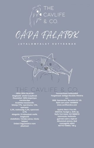 THE CAVLIFE & CO. -  Cápa falatok fogtisztító rágóka kutyáknak 100 g 